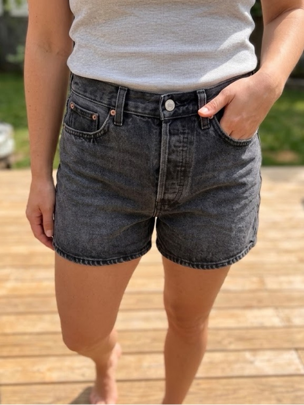 🧡 | Denim Forum The Joni Loose Short Black Wash